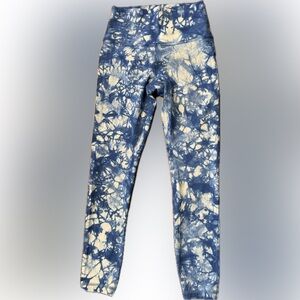 lululemon athletica Blue and Cream Leggings